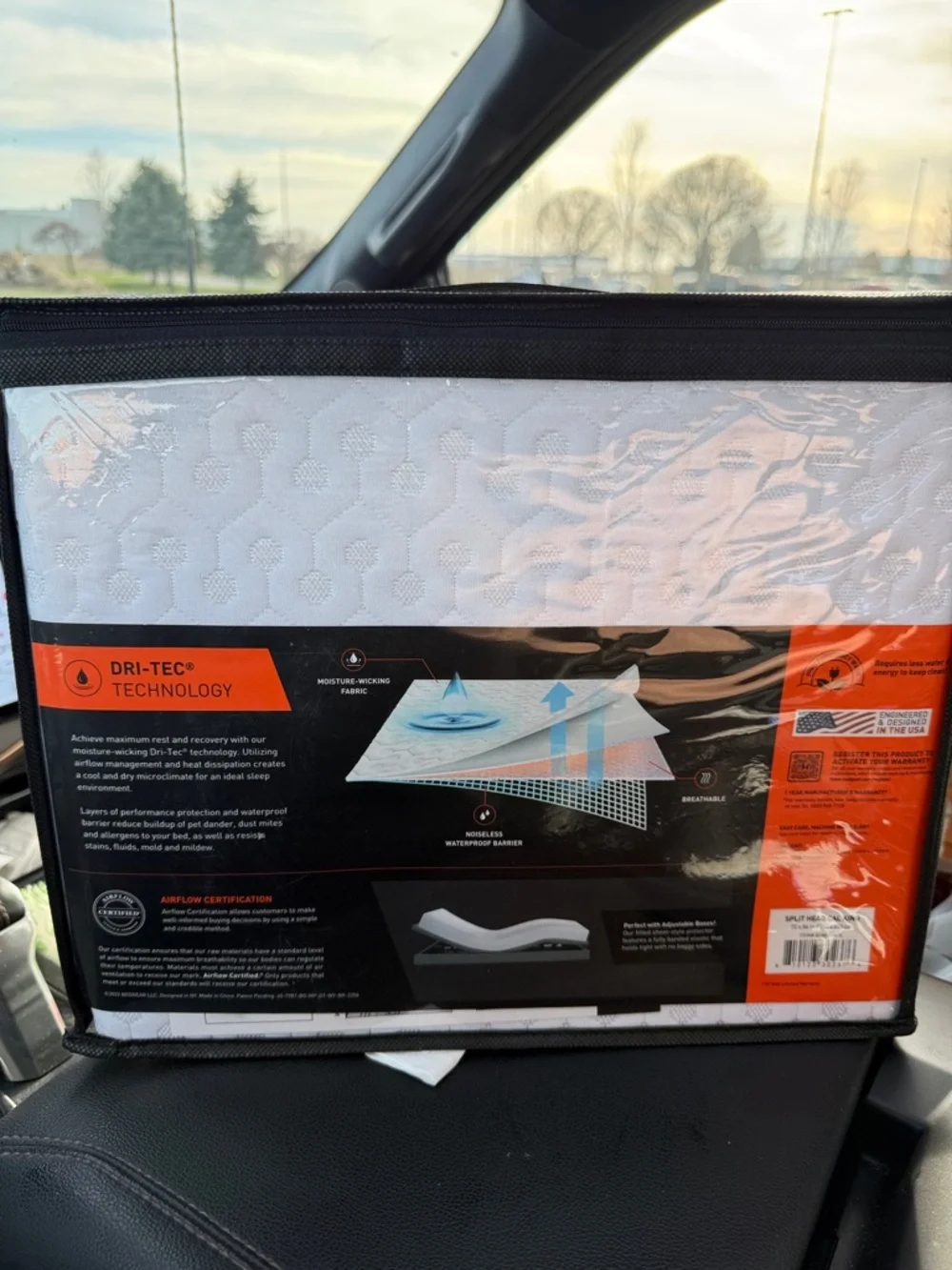 Bedgear Performance Mattress Protector - White (Cal King) split top design